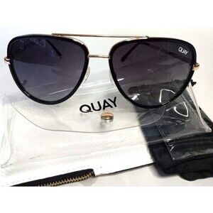 Sunglasses: Quay Australia Aviator Unisex – Black / Grey Gradient  60/15 140 New